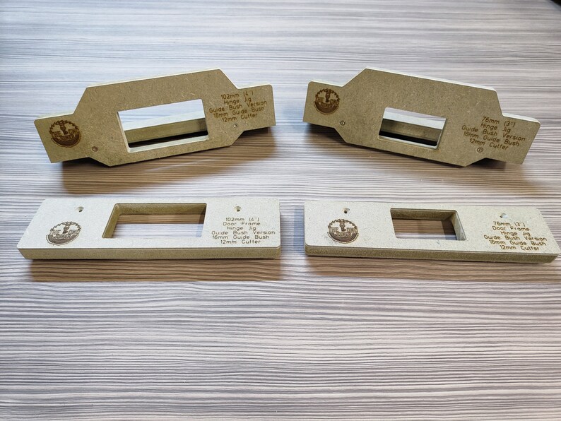 Door Hinge Router Jigs & Frame Hinge Jigs 102mm 4 and 76mm 3 Made in UK
