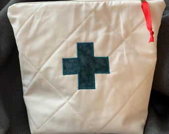 Customizable First Aid Pouch, Quilted Ouch Pouch