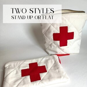 First Aid Pouch, First Aid Bag, Small First Aid Pouch, Ouch Pouch, Healthcare Gift, Nurse Gift, Doctor Gift, Baby Shower Gift, New Mom Gift afbeelding 3