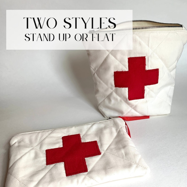 First Aid Pouch, First Aid Bag, Small First Aid Pouch, Ouch Pouch, Healthcare Gift, Nurse Gift, Doctor Gift, Baby Shower Gift, New Mom Gift afbeelding 3