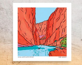 Interior del Cañón de Santa Elena - Lámina artística