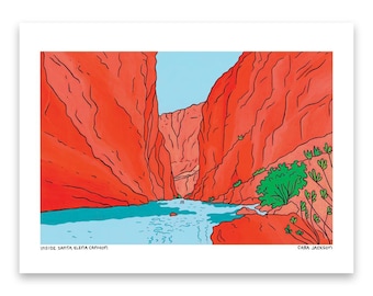 Dentro del Cañón de Santa Elena - Impresión artística