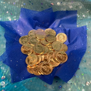 Tooth Fairy Coins.  20 Golden Tooth Fairy Coins by Artist Dawn image 7