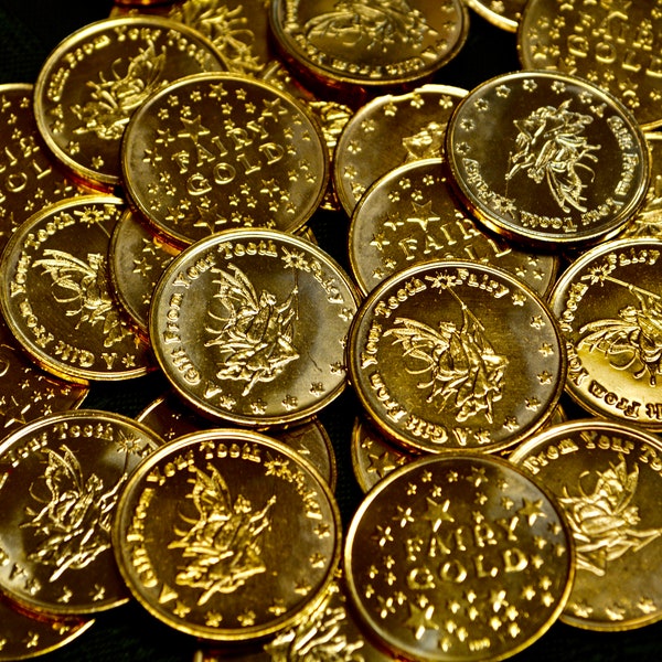 Tooth Fairy Coins.  20 Golden Tooth Fairy Coins by Artist Dawn Duane