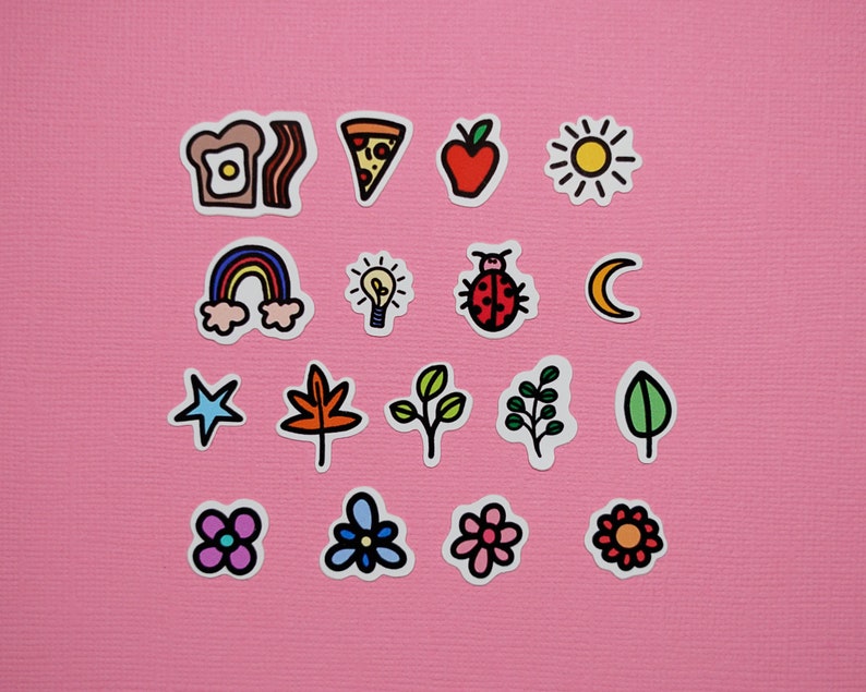 17 Piece Pack of Cute and Mini Stickers 