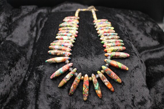 Multi-Colored Beaded Necklace - image 2