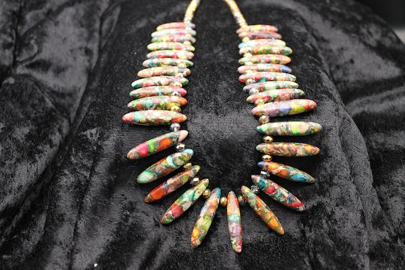 Multi-Colored Beaded Necklace - image 6