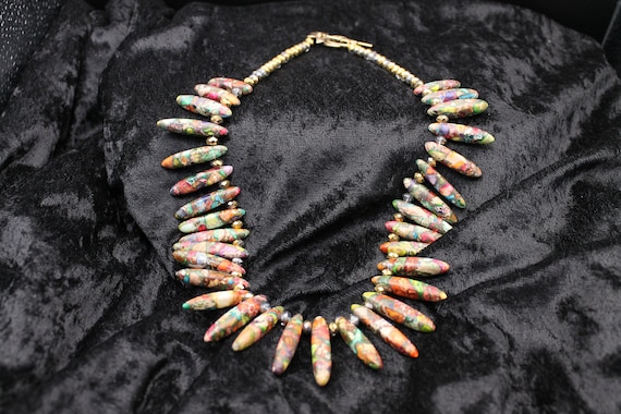 Multi-Colored Beaded Necklace - image 1