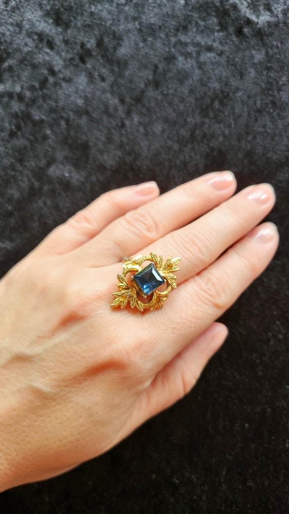 FLORENZA | Regal Blue Faux Sapphire & Yellow Rhin… - image 2