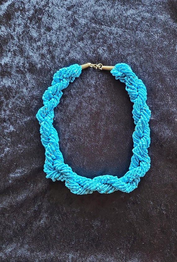 Blue statement necklace - Gem