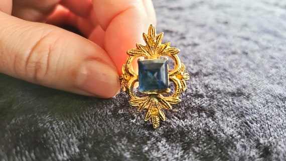 FLORENZA | Regal Blue Faux Sapphire & Yellow Rhin… - image 6