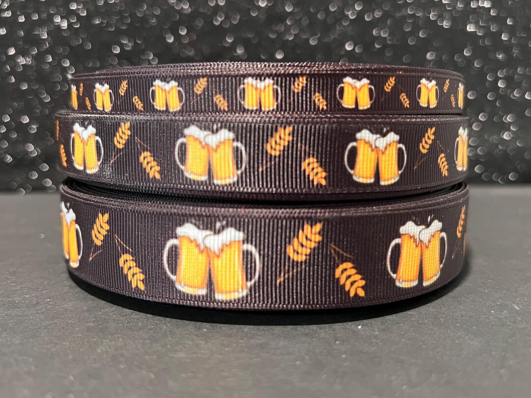 Cheers With Beers Ribbon: Grosgrain Craft Ribbon (3/8