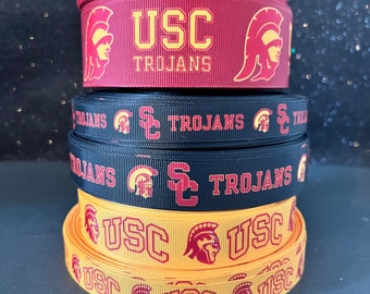 RIBBON CLEARANCE ...USC Trojans-Southern California Trojans - University of Southern California Ribbon, 5/8" (16mm) 7/8" (22mm)  1.5" (38mm)