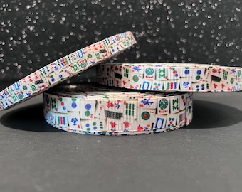 Ruban gros-grain de mahjong, 3/8", 5/8", 7/8"