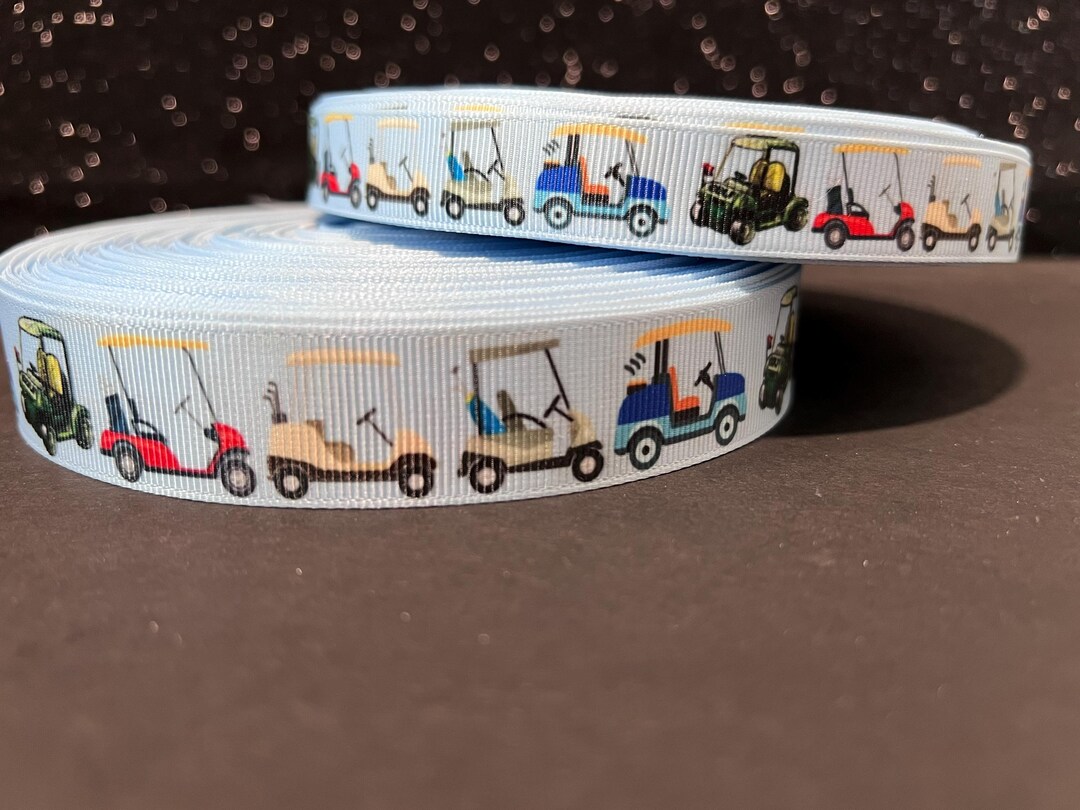 Golf Cart Grosgrain Ribbon, 3/8