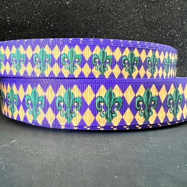 mardi gras harlequin ribbon