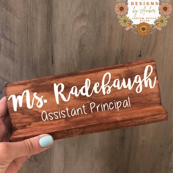 Principals Name Plate Etsy