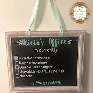 Office message board sign,Unavailable sign,Not here door sign,I&#39;m currently sign,My office door sign,Magnetic location door sign,On a call