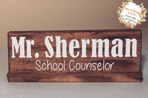 Desk Name Plate Wooden Desk Name Plate Customized Name Etsy