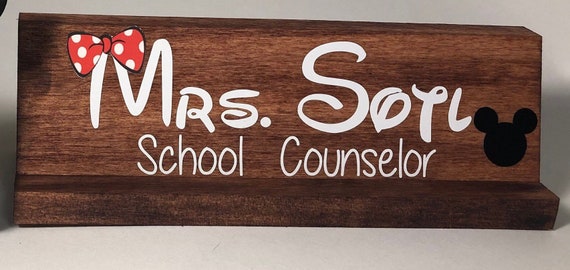 Inspired By Disney Office Desk Plate Disney Inspired Desk Etsy