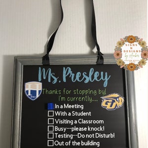 School Psychologist Door Sign WITH ribbon-Office decor for School Psychologist-Door sign for Doctor-Gift for School Psychologist-Gift for SP