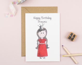 Little Paperie Happy Birthday Prinsesskaart - Kinderverjaardag - Prinses