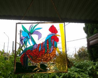 Rooster Mosaic Suncatcher