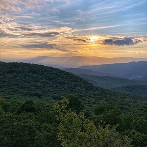 Mountain Landscape Photography Print, Shenandoah, National Park, hiking, sunset, wall decor, healing nature gift