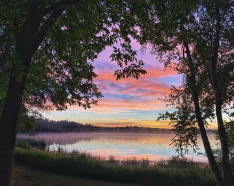Minnesota Lake landscape photography print, fine art photography, sunrise, inspirational print, wall decor