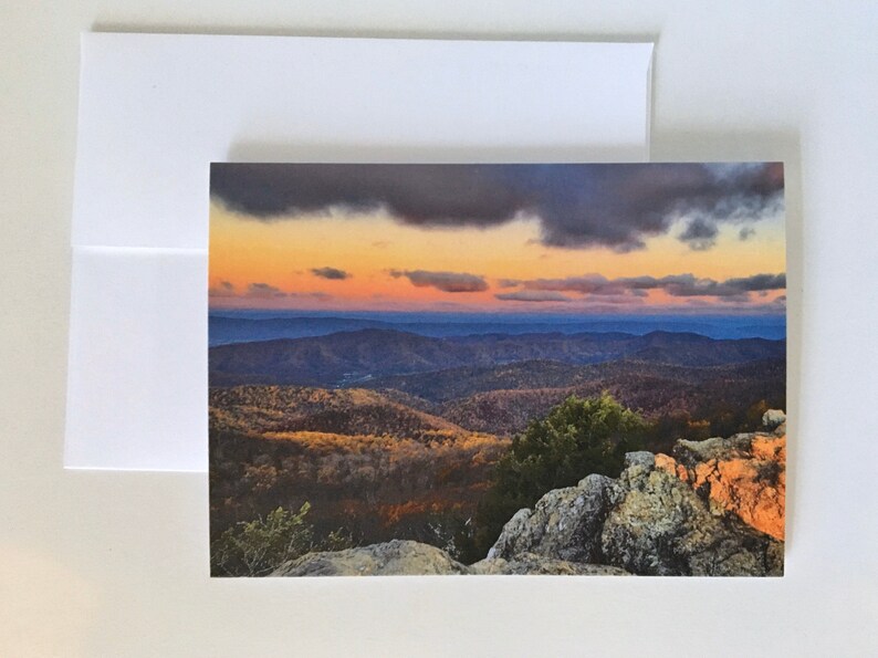 letter writing Sunrise Fall Colors healing nature photography Autumn mountain landscape photography Blank Greeting Cards