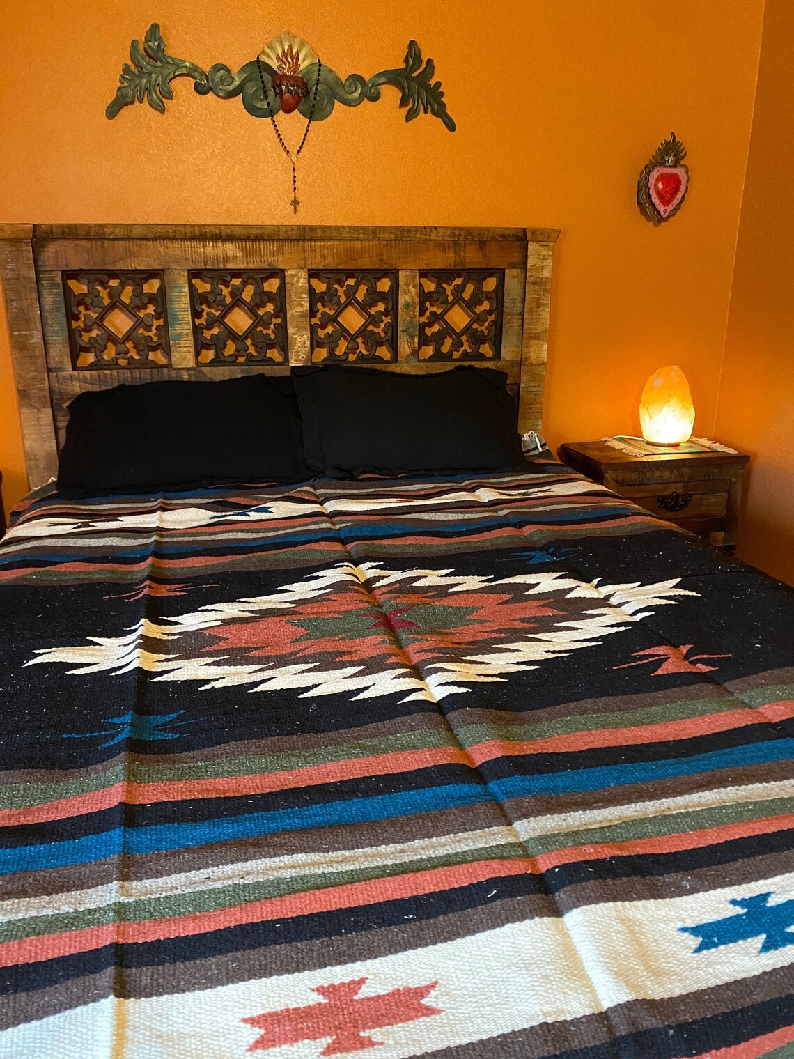 Wool Mexican Diamond Blanket Etsy