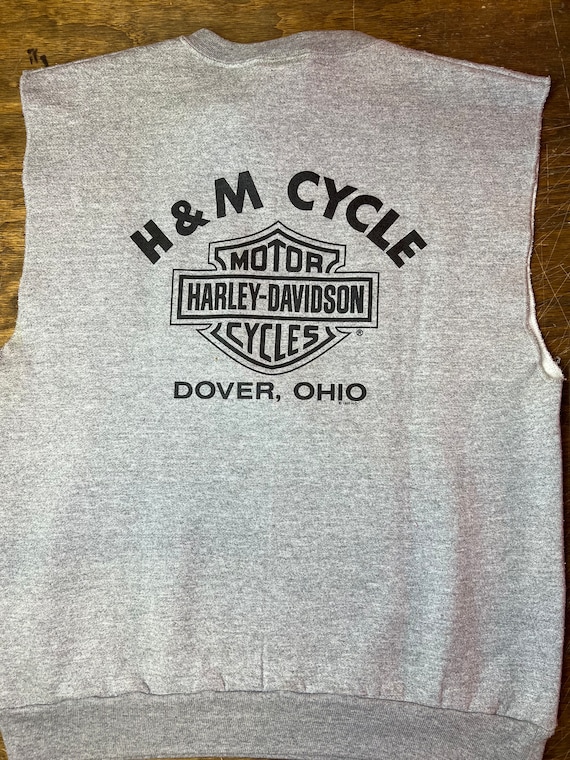 Vintage 98 Harley Emblem Muscle Sweatshirt Size: … - image 2