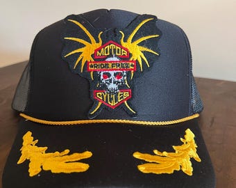Vintage Ride Free Motorcycle Patch Trucker Hat - Etsy