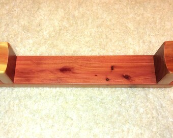 Flute Rest (Stand), Aromatic Cedar, With a Clear Lacquer Finish, 9 3/4" long.
