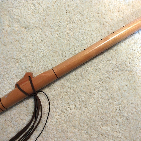 G# ~Western Cedar Native American Style Flute, handcrafted and finished with a natural un–tinted lacquer.  Key of G#