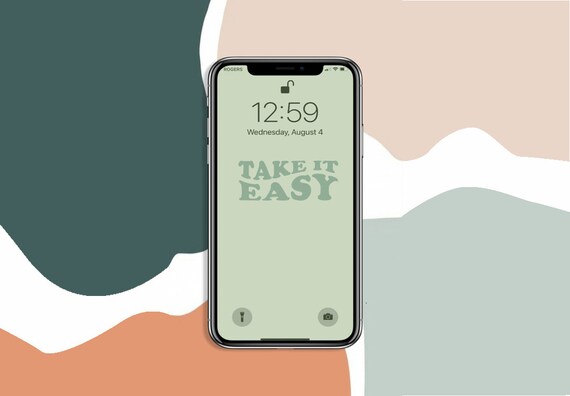 Sage Green Retro I Phone Wallpaper Sage Green Vintage Lock Etsy Uk