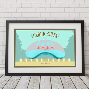 Cloud Gate | Chicago Illinois Millennium Park Bean Art (Digital Print)