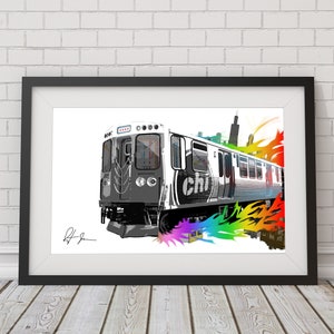 The Chitown Connection | City Chicago Illinois CTA Train Car Art (Digital Print)