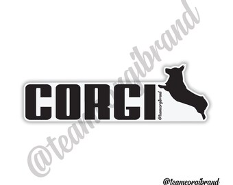 Jumping Corgi Sticker
