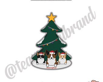 Christmas Tree Corgis - Magnet