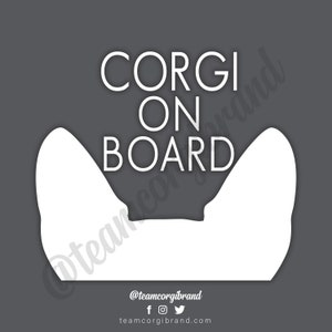 Corgi On Board decal