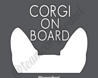 Corgi On Board decal