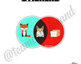 Corgi Venn Diagram Sticker