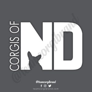 Corgis of North Dakota decal