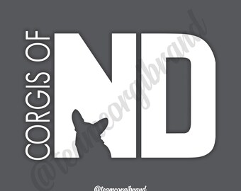 Corgis of North Dakota decal