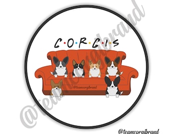 Corgi Friends coaster