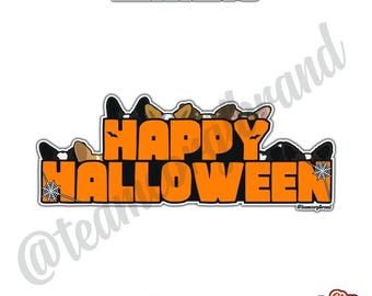 Happy Halloween Corgi Ears - Magnet