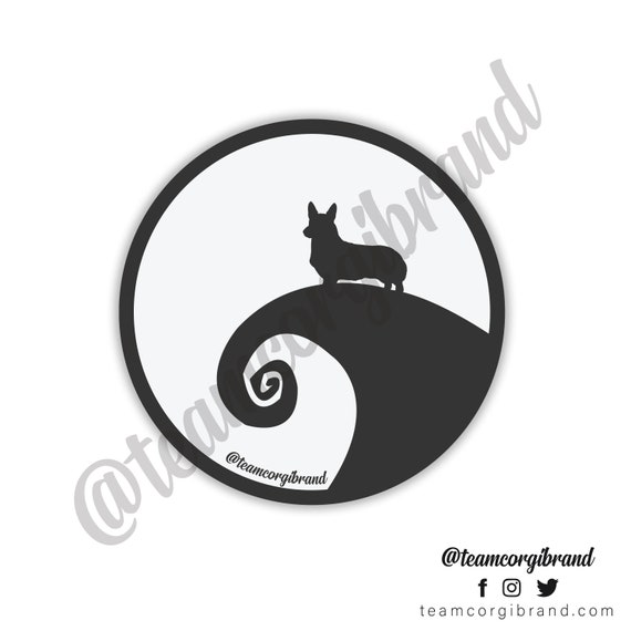 The Night Before Corgi Sticker