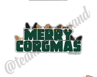 Merry Corgmas Corgi Ears - Magnet