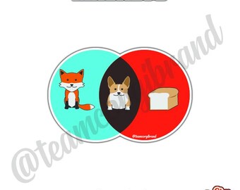 Corgi Venn Diagram - Magnet
